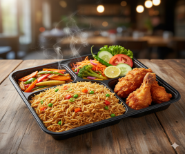 Fried Rice + Chiken Fry + Chinese Vegitable + Salad