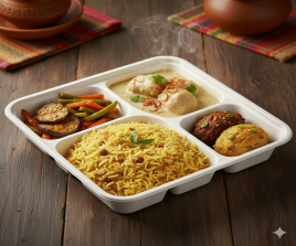 Traditional Khichuri + Chicken Rezala + Vaji + Vorta